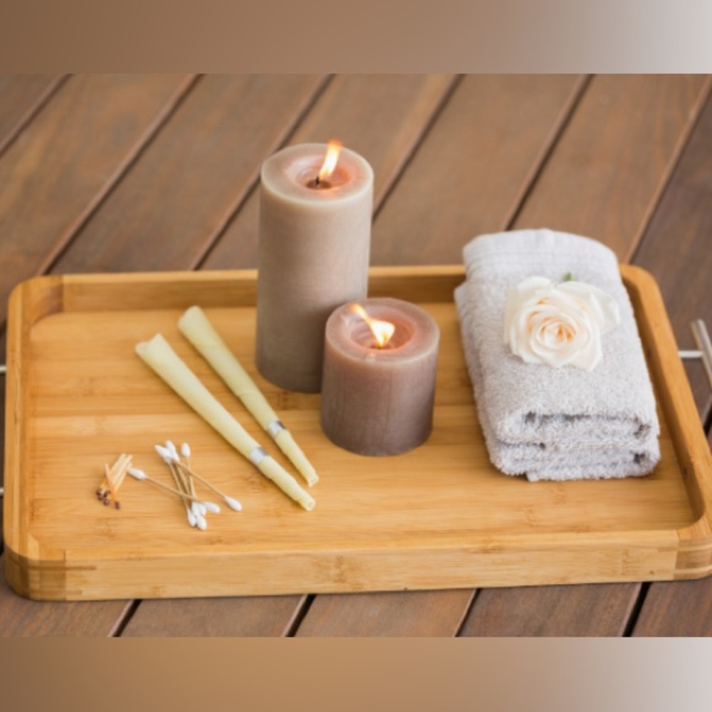 French Lavender Infused Ear Wax Candle 100% Unbleached Cotton & French Lavender